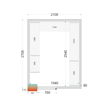 TEFCOLD CRPF2127 Policový regálový modul sada 